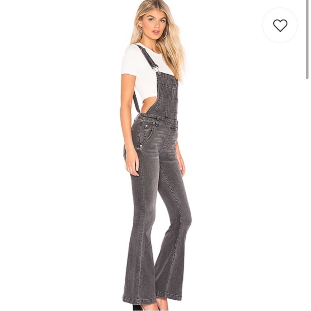 Free People Carly Flare Overalls